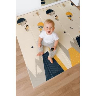 Imagem de Tapete Infantil de Atividades, Dobrável, Emborrachado, Térmico, Dupla Face, 200x150 cm