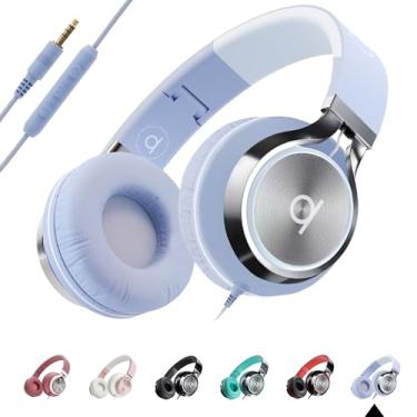 Imagem de Artix Fones de ouvido com fio CL750 com microfone e controle de volume — Fones de ouvido de computador com isolamento de ruído, fones de ouvido intra-auriculares com fio, fones de ouvido plug-in para