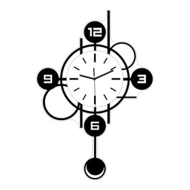 Imagem de Generic Relógio de parede com pêndulo pendurado, relógio de acrílico de arte para pendurar, de parede com pêndulo, decoração para casa, escritório, loja, sala, Branco 50cm