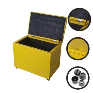 Imagem de Puff Baú Retangular Espaçoso Moderno Confortável Apoio - Realizar, Ama