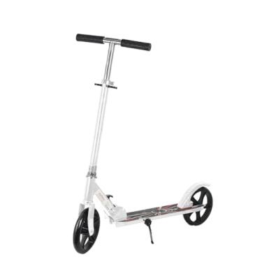 Imagem de Patinete Juvenil/adulto Até 100kg Regulável Roda Grande 20cm - Branco