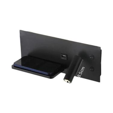 Imagem de Carregador Sem Fio Luminária De Parede LED Interface USB Luz Noturna P