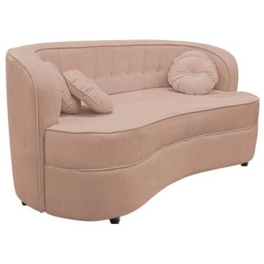 Imagem de Sofá Curvo 2 Lugares Orgânico Sala Recepção Escritório Decorativo Luxo