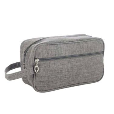 Imagem de Necessaire Bolsa Para Maquiagem E Cosméticos Multifuncional Portátil Impermeável Cinza