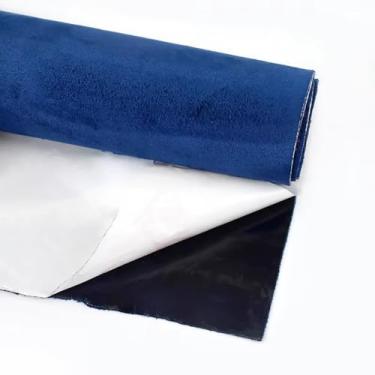 Imagem de Self-Adhesive Velvet Fabric (20x70cm, 1PC) – 0.8mm Thick Synthetic Suede for Car Roof Lining, DIY Projects, Durable(RoyalBlue)