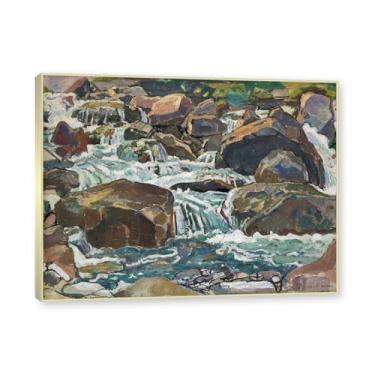 Imagem de Moldura champanhe. Imagem natureza em tela, (aro de montanha próximo) de Ferdinand Hodler, reprodução de quadros, quadro de arte de parede de tela para casa. 60x80cm