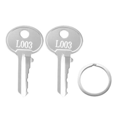 Imagem de INTHVKIL L003 Chaves de substituição para armário de arquivos Hon/Hudson/Fire King/Chicago, pré-cortadas para o código L003 (2 peças)