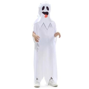 Imagem de Fantasia de Fantasma Infantil 3 a 16 anos Roupa Fantasma Halloween Sulamericana 930206 (M)