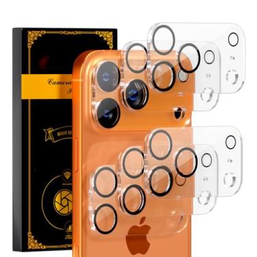 Imagem de beuxece Protetor de lente para câmera de telefone 17 Pro [proteção contra quedas] [fácil instalação] [fácil instalação] 9H protetor de tela de vidro temperado acessórios de 16 cm, transparente