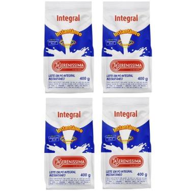 Imagem de 4 Pacotes Leite Em Pó La Serenissima Integral Instantâneo 400g
