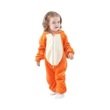 Imagem de Pijama De Pelúcia Infantil Em Forma De Raposa Vermelha, Roupa De Dormi
