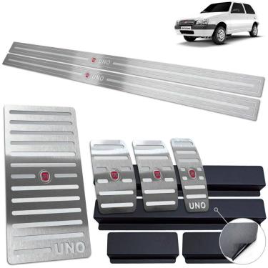 Imagem de Soleira Pedaleira Descanso Fiat Uno 2004 Até 2011 Aço Inox