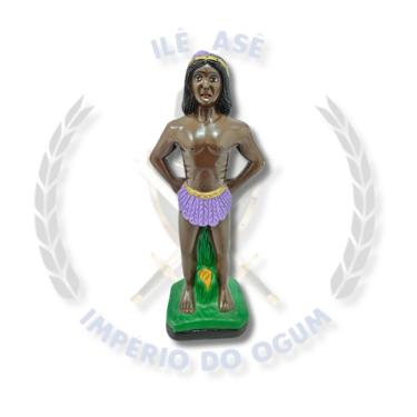 Imagem de Imagem De Gesso 20Cm - Caboclo Pena Roxo