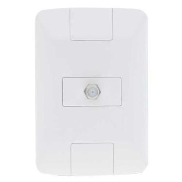 Imagem de Tomada Coaxial Tv/video - Linha Aria - Tramontina - Branco - Modular - Fixação Facilitada