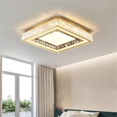 Imagem de Moderno Grande Retângulo Luz de Teto Cristal Lustre Lâmpadas de Teto Luminária de Luxo Decoração de Casa Lustres Sala de Estar, Lustres Lâmpadas