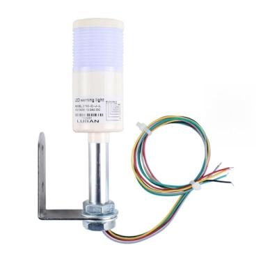 Imagem de Luz de advertência industrial 3 cores em 1 camada de luz piscante com campainha L estilo base