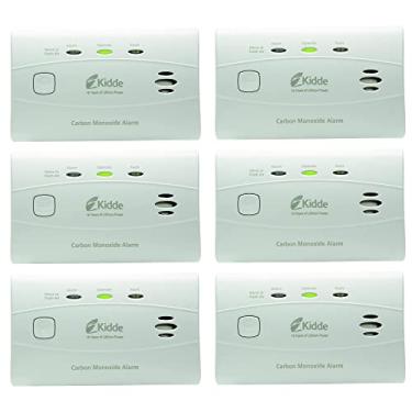 Imagem de Kidde Detector de monóxido de carbono com bateria de 10 anos, 3 luzes LED e memória de alarme, pacote com 6