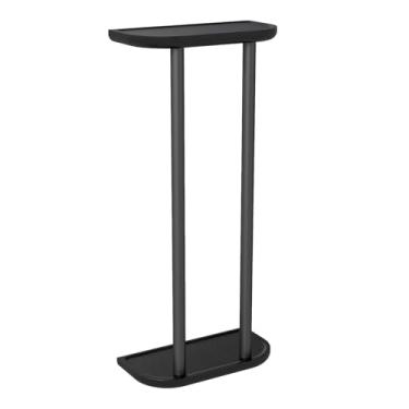 Imagem de YUMORE Toalheiro preto fosco, toalheiro de parede de aço inoxidável com prateleira para banheiro (preto)