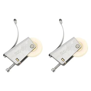 Imagem de ZJchao Rolos de Porta de Chuveiro, 2 Conjuntos de Polia de Rolo de Janela de Porta Deslizante de Gabinete de Deslizante de Substituição de Aço Inoxidável Polia de de Janela de Incluindo Roda