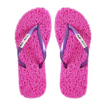Imagem de Chinelo Confort Feminino indicado para pessoas que sofrem com Fascite Plantar, esporão de calcâneo, Hiperidrose PLantar e Neuroma de Morton, além disso, dá a sensação de estar pisando em um tapete macio. (Pink, BR, Adulto, Faixa Numérico, 39, 40)