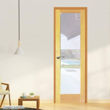 Imagem de Porta de Madeira Maciça Tauari 210x60x3,3 Panorâmica Jomadi Natural