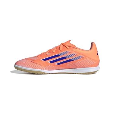Imagem de adidas Tênis unissex adulto F50 Club Indoor, Laranja/azul claro/branco, 13 Women/12 Men