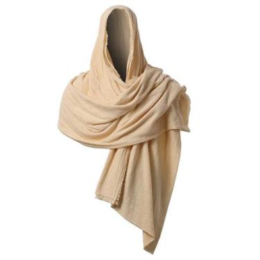 Imagem de Lenço com capuz, xaile, capuz, traje medieval, bege, GRACEART