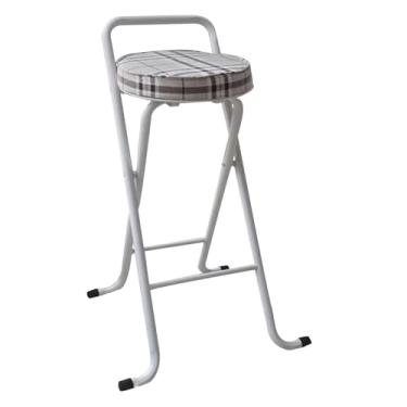 Imagem de YPDJVLTI Banqueta de bar, cadeira de bar, dobrável, acolchoada com encosto e apoio para os pés, carga de 99 kg para bar, restaurante, casa, banco alto, bonito