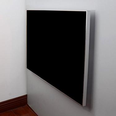 Imagem de LXB Mesa de computador de parede doméstica - mesa de computador para estudantes montada na parede estilo europeu dobrável cozinha e mesa de jantar decoração de parede/preta/80 × 55 cm