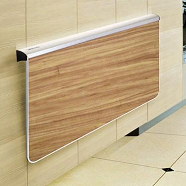 Imagem de LXB Mesa de computador para casa montada na parede - mesa de parede de madeira maciça dobrável mesa de jantar mesa de computador mesa de aprendizagem decoração de parede/B / 80 × 58 cm