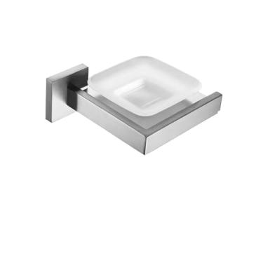 Imagem de Ferragens de banheiro acessórios de ferragens de banheiro conjunto de barra de toalha de aço inoxidável 304 gancho quadrado de roupas suporte de toalha de papel escova de vaso sanitário elegante