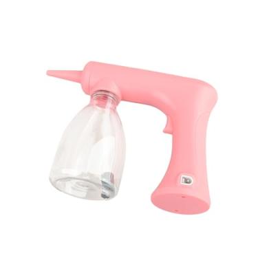 Imagem de oshhni Máquina de espuma com dispensador de garrafas com carregamento USB, fácil de usar, máquina de espuma rápida para quente para casa, salão de barbearia, Rosa 300ml