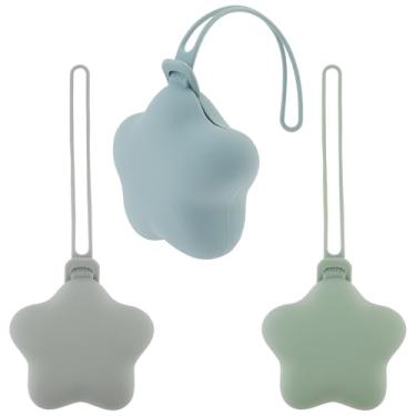 Imagem de Estojo de silicone para chupeta com 3 peças, fofo, portátil, estojo de armazenamento de chupeta de silicone para recém-nascidos, meninos e meninas (Estilo-2)