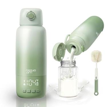 Imagem de Aquecedor de mamadeira portátil para viagem, aquecedor de leite de 500 ml com aquecimento rápido, aquecedor de mamadeira duplo à prova de vazamento de 100 W para fórmula de leite materno e leite