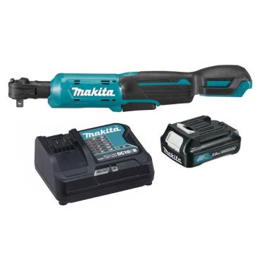 Imagem de Chave Catraca CXT Bateria 12V Com 1 Bateria Carregador Maleta e Adaptadores WR100DSA Makita