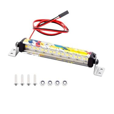 Imagem de TCRC Splash Anodizing Aluminum RC Light Bar 16 LED 80mm Roof Light Kit for 1/10 Axial SCX10 Traxxas TRX4 Arrma Karton Redcat GEN8 1/18 TRX4M Defender