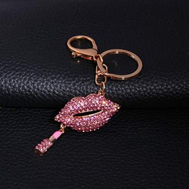 Imagem de GLOGLOW Porta-chaves de Batom, Chaveiro de Liga de para Mulheres, Lindo Pingente de Bolsa para Bolsa e