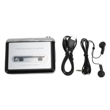 Imagem de Conversor de cassete USB para MP3 portátil para gravador de som digital com fones de ouvido para PC, interface USB 2.0, material ABS