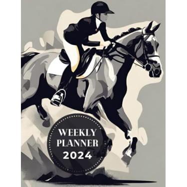 Imagem de 2024 Weekly Planner: Hunter Jumper Equestrian Style Notebook