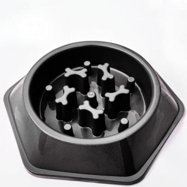 Imagem de Comedouro Lento Educativo para Cães - Comedouro Pet com Labirinto para Alimentação Controlada(Preto Médio)