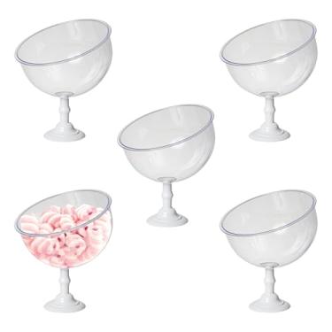 Imagem de 5 Baleiros 1,5l Taça Premium Bomboniere Acrílico Elegante (BRANCO)