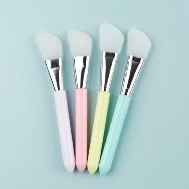 Imagem de 4 pincéis mágicos de silicone, aplicadores de resina epóxi de silicone reutilizáveis, para misturar e espalhar pintura DIY em copos de glitter, copos de acrílico, caneca, espátula de artesanato