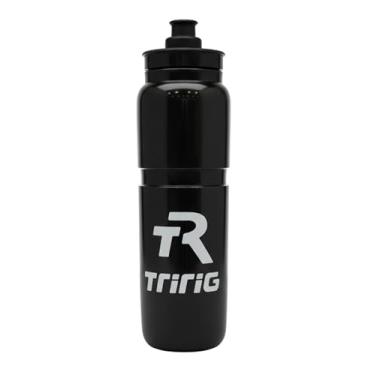 Imagem de TRIRIG Garrafas de água para ciclismo TR 946 ml pretas com uma tampa Watergate para acesso fácil e à prova de vazamento - serve para gaiolas de bicicleta padrão para bicicletas de triatlo, academia e