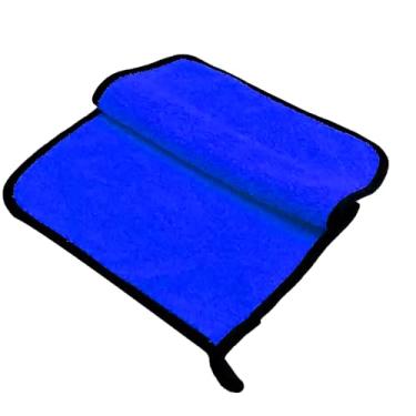 Imagem de 3 peças toalha de limpeza de carro dupla face – secagem rápida, absorvente, pano grosso para lavagem de carro, lenços umedecidos de carro de microfibra (azul)