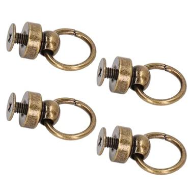 Imagem de Acouto 200 Conjuntos de Rebites de Latão de 9 Mm para Bolsas – Rebites de Cobre, Roupas Perfeitas, Bolsas, Sapatos e Capas de Telefone – Projetos de Botões Fáceis de Usar (Bronze Antigo)