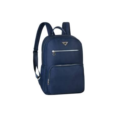 Imagem de Mochila executiva feminina GW2731 Azul em nylon para notebook com alças acolchoadas