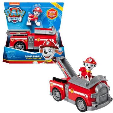 Imagem de Brinquedo Infantil Caminhão Patrulha Canina Marshall Bombeiro Veículo 