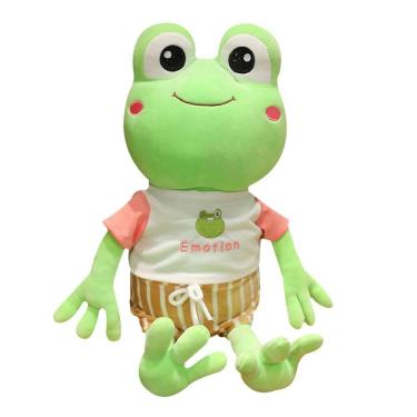 Imagem de Boneca de pelúcia, fofa, sapo de pernas compridas com roupa de 50 cm