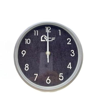 Imagem de Relogio de Parede, Relógio de Parede Cozinha Silencioso Moderno Decorativo Quarto Sala Escritório, 20cmx20cmx5cm(Prata(CF-075))