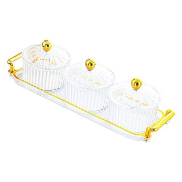 Imagem de Bothyi Bandeja para frutas secas, pote para armazenamento de cozinha, caixa prática para armazenamento de alimentos, prato para doces e nozes, bandeja para, 3 Grades